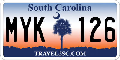 SC license plate MYK126