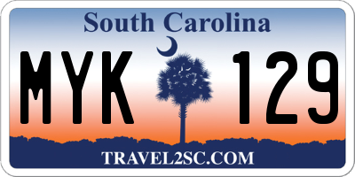 SC license plate MYK129