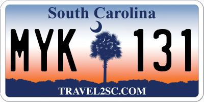 SC license plate MYK131