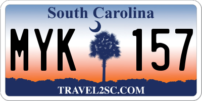 SC license plate MYK157