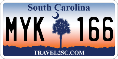 SC license plate MYK166