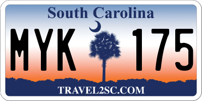 SC license plate MYK175