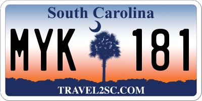 SC license plate MYK181