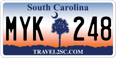 SC license plate MYK248