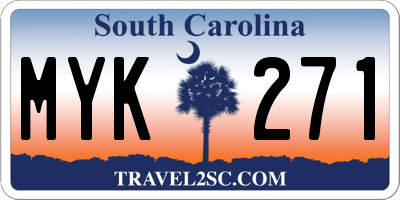 SC license plate MYK271