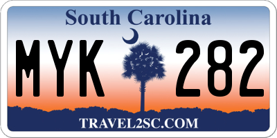 SC license plate MYK282
