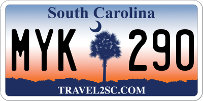 SC license plate MYK290