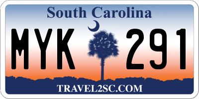 SC license plate MYK291