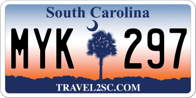 SC license plate MYK297