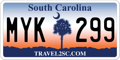 SC license plate MYK299