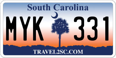 SC license plate MYK331