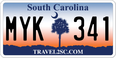 SC license plate MYK341