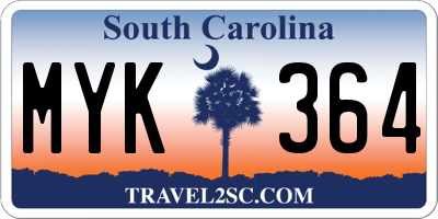 SC license plate MYK364