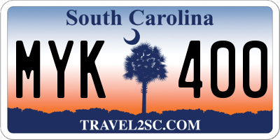 SC license plate MYK400
