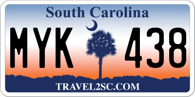 SC license plate MYK438