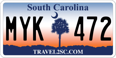 SC license plate MYK472