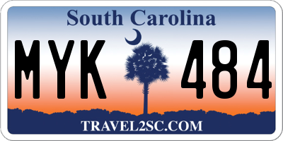 SC license plate MYK484