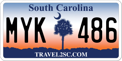 SC license plate MYK486