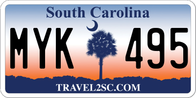 SC license plate MYK495