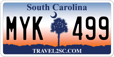 SC license plate MYK499