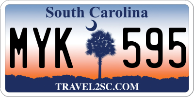 SC license plate MYK595