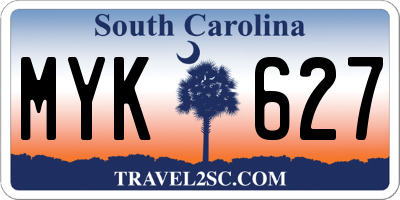SC license plate MYK627