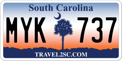SC license plate MYK737