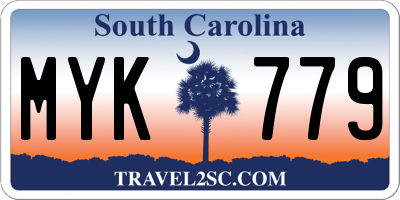 SC license plate MYK779