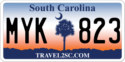 SC license plate MYK823