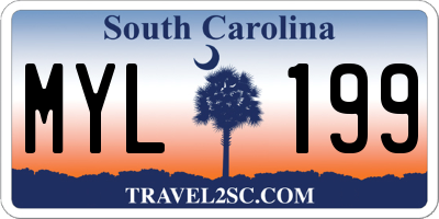 SC license plate MYL199
