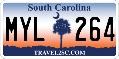 SC license plate MYL264