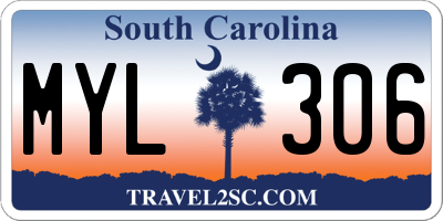 SC license plate MYL306