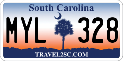 SC license plate MYL328