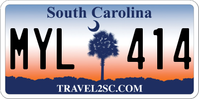 SC license plate MYL414