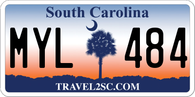 SC license plate MYL484