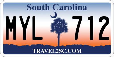 SC license plate MYL712