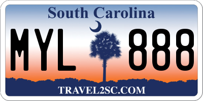 SC license plate MYL888