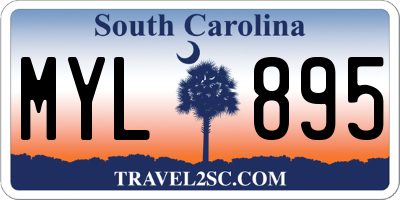 SC license plate MYL895