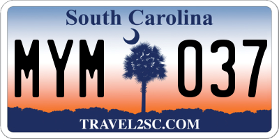 SC license plate MYM037