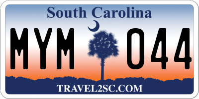 SC license plate MYM044