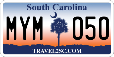 SC license plate MYM050