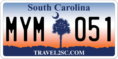 SC license plate MYM051