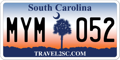 SC license plate MYM052