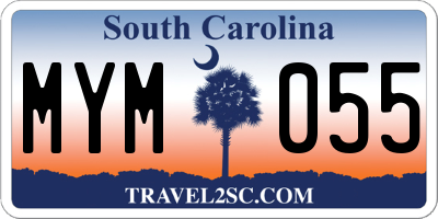 SC license plate MYM055