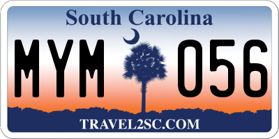 SC license plate MYM056