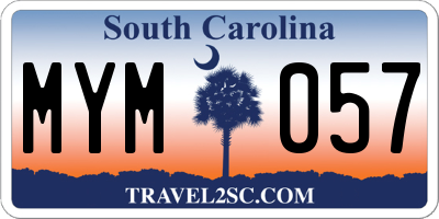 SC license plate MYM057