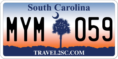 SC license plate MYM059