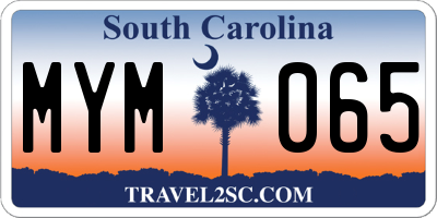 SC license plate MYM065