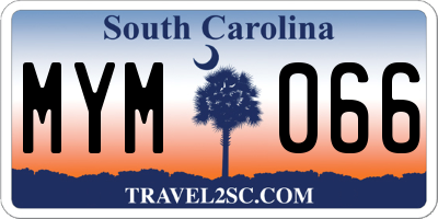 SC license plate MYM066