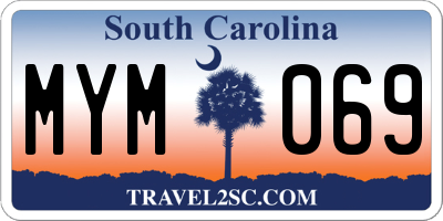 SC license plate MYM069